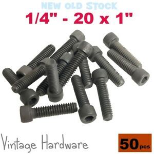 NEW 1/4-20 x 1.0 Socket Head Cap Screw QTY 50 Grade 5 Alloy USA Vintage Hardware