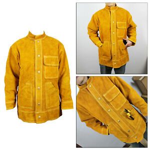 Leather Welding Jacket Flame/Heat/ Fire Retardant Apparel for Men 170-180cm