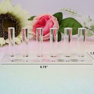 Acrylic Finger Ring Display 6 Rods Counter Showcase for Shows Wedding Ring