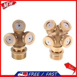 1 Pcs Adjustable Misting Nozzle Hole Thread Brass Garden Water Cooling Sprinkler