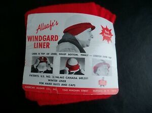 4 Windgard Liner Red Allsafe Products Safety Winter Liners, Hard Hats , unused