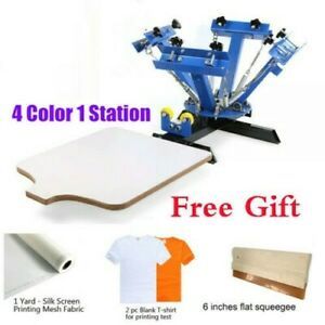 4 Color 1 Station Silk Screen Printing Press Machine Screening Pressing