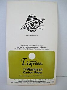 TIGRESS TYPEWRITER CARBON PAPER Black Sure Rite American Stencil NOS