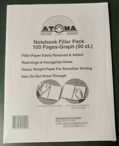 Atoma disc notebook paper US letter grid and notebook cover bundle
