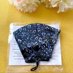 Tory Burch Midnight Teapot Floral Face Mask, NWT