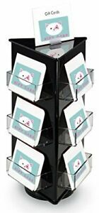 Revolving Acrylic Gift Card Holder with 9 Pockets Built-in Sign Holder Tablet...