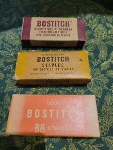 X3 Vintage LOT Set Bostitch STCRP2115 STCRP 2115 1/4 1/4&#034; Staples 5000 B8 P4-12