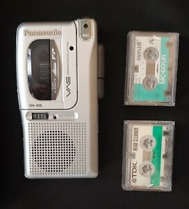 PANASONIC RN-405 Microcassette Recorder w/ Micro Tape &amp; Head Cleaner