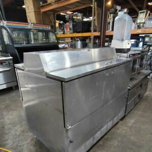 Used True TMC-49-S-DS 49&#034; Stainless Steel Dual Sided Flip Top Milk Cooler