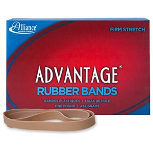 Alliance Rubber 27075 Advantage Rubber Bands Size #107, 1 lb Box Contains 40 7&#034;