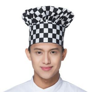 Kitchen Cooking Chef Cap Adjustable  Chef Baker Hat Elastic for Men &amp; Women