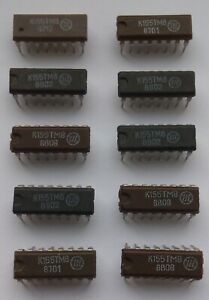 K155TM8/  SN74175N / SN74175J.  USSR ICs Lot of 10 pcs