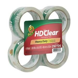 HD Clear 1.88 in. x 54.6 yd. Acrylic Packing Tape, 4-pack