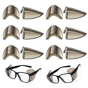 6 Pairs Safety Eye Glasses Side Shields, Slip On Side Shields for Safety Glas...