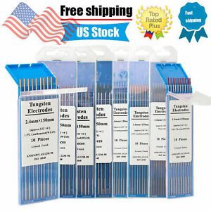 10PCS/Set Tungsten Electrodes Welding Rods Red//Blue/Green/Gold 1/16&#034; 3/32&#034; L4J1