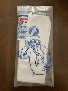 *NEW*Now Designs Tall White Cloth Chef&#039;s Hat Gros Bonnet Haute Toque Adjustable