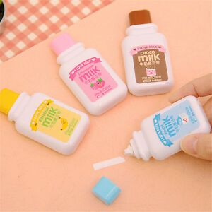 Milk Bottle Roller White Out School Office.Study Stationery Correction Tape X*ss