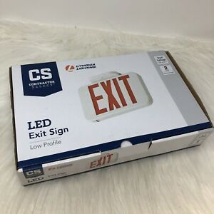 1-Lithonia Lighting-Contractor Select-Red Thermoplastic Exit Sign-NEW