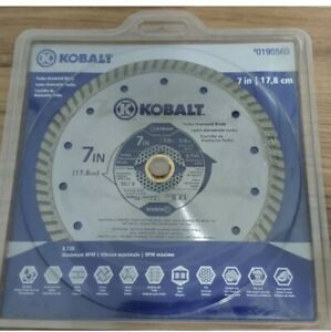 Kobalt 7&#034; Wet/Dry Turbo Concrete Brick Paver Block Stone Tile Diamond Saw Blade