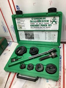 NICE! Greenlee Slugbuster 7238SB 1/2&#034;-2&#034; Ratcheting Knockout Punch Set ED4U 9123