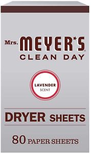 Mrs. Meyer&#039;s Clean Day Dryer Sheets, Softens Fabric, Reduces Static, Cruelty Fre