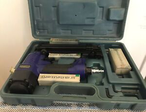 Central Pneumatic Contractor Series Air Stapler Set W/ Staples &amp; Case 100 PSI