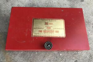 Vintage RELIABLE AUTOMATIC Fire Sprinkler Red Steel Box Mt Vernon NY No Wrench