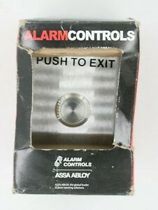 Alarm Controls Assa Abloy TS-12 &#034;Push To Exit&#034; Push Button Stainless