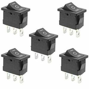 5Pcs On/Off/On Boat Toggle Rocker Switch 3 Pin Position Snap 12V 110V 250V QTEAT