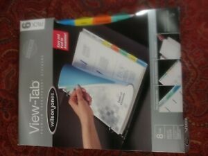 6 Sets - Wilson Jones View-Tab® 8-tab Multi-Color Index Dividers - Round