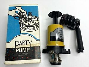 Perlick Yellow PARTY PUMP Beer Keg Tap &amp; Pump, New In Open Box, NOS 40000B-GG