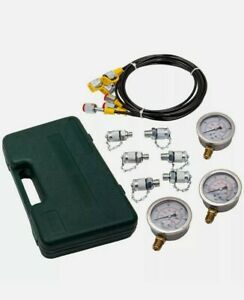 Hydraulic Pressure Gauge Test Tester Diagnostic Couplings Kit Excavator