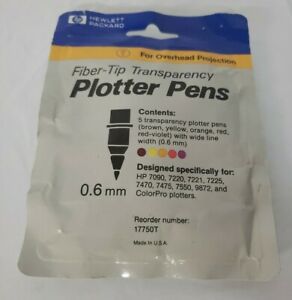 HP Fiber-Tip Transparency Plotter Pens 17750T 0.6mm - Multi Color