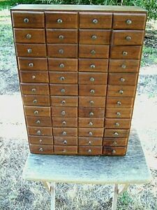 VINTAGE  OAK BOLT CABINET 48 DRAWERS 22&#034;X 15&#034;1/2&#034;X 5&#034;1/2&#034;