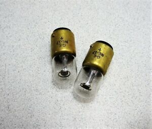 GE NE17 Neon Bulbs Qty 2 New 102-125V 1/4W Bayonet Base