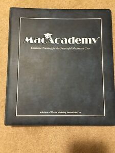 Vintage 11&#034; MacAcademy Mac Academy Macintosh  3 Ring Binder
