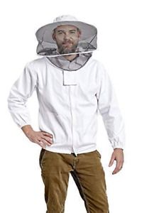 Adult Beekeeping Jacket with round Veil and Hat for Protection from Honey Bee St