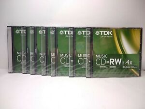 SEALED Lot Of 7 TDK Music CD-RW 80 Minutes 700 MB BRAND NEW 1-4X
