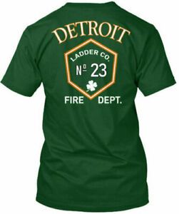 New Design Detroit Fire Department L23 St. Pattys Gildan Tee Premium size S-3XL