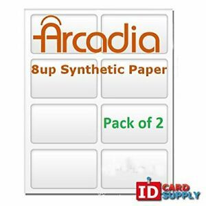 Arcadia Synthetic Paper w  8 Up Perforation for Any Home Printer   Pack of 2