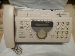 SHARP TEL FAX Plain Paper Facsimile Equipment UX-P115 White NO PAPER TRAY