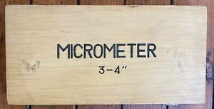 Digital Micrometer 3 - 4 Inches 0.0001&#034; - In Wood Case -