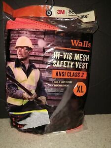 3M Scotchlite Walls HI-VIS Mesh Safety Vest Ansi Class-2 Orange XL