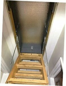 Attic Stairs Insulation Cover - 25&#034; x 54&#034; x 11&#034; - Class A Fireproof Silver