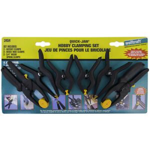 WOLFCRAFT 3454404 6-Piece Hobby Spring Needle-Nose and Ratchet Clamp Set