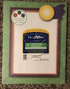 Geographics Award Certificates - School With Stickers New 1 Pack