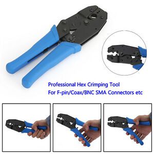 Professional Hex Crimping Tool for F-pin/Coax/BNC SMA Connectors RG Types CL