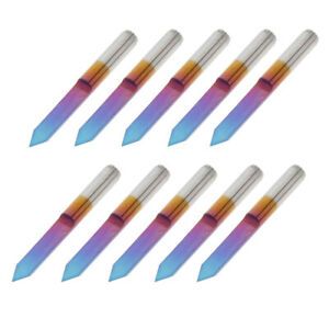 40/45/60/90 Degs Blue Coated Flat Bottom Bits Cutter 60 degrees 0.1mm