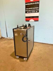 &#034; APW WYOTT &#034; COMMERCIAL (NSF) SS MOBILE 10&#034; DUAL PLATE DISPENSER/CARRIER/CART