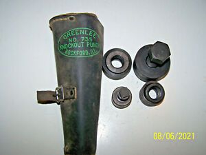 GREENLEE NO 735 KNOCKOUT PUNCH SET W/LEATHER CASE